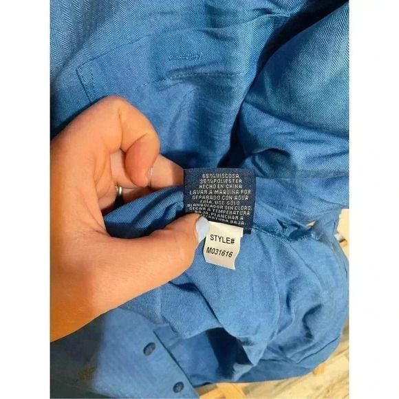 Weekender  Luau edition button down polo tropical design blue size medium - Picture 5 of 6